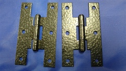 BHO-50M HINGES STRAIGHT "H" NO FINISH BARE METAL 1-1/2" X 3-1/2" 6 HOLE PAIR