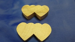DHM-38  DOUBLE HEARTS MEDIUM 1-3/4" X 1" X 3/8" THICK