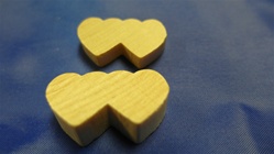 DHS-38 DOUBLE HEARTS SMALL 1-1/8" X 5/8" X 3/8" THICK
