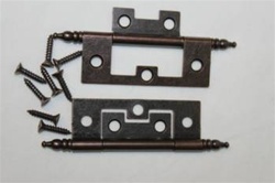 HINGE NON MORTISE ANTIQUE COPPER WITH FINIAL 2-1/2"